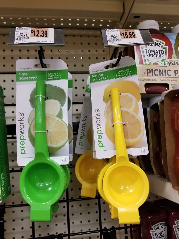 Lemon Squeezer vs. Same-Size Lime Squeezer