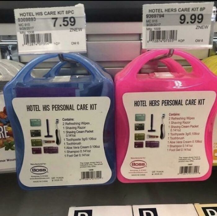 Same Items Inside... Hers Costs 30% More