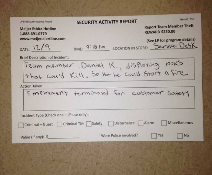 Well, If You Have To Be Written Up For Something