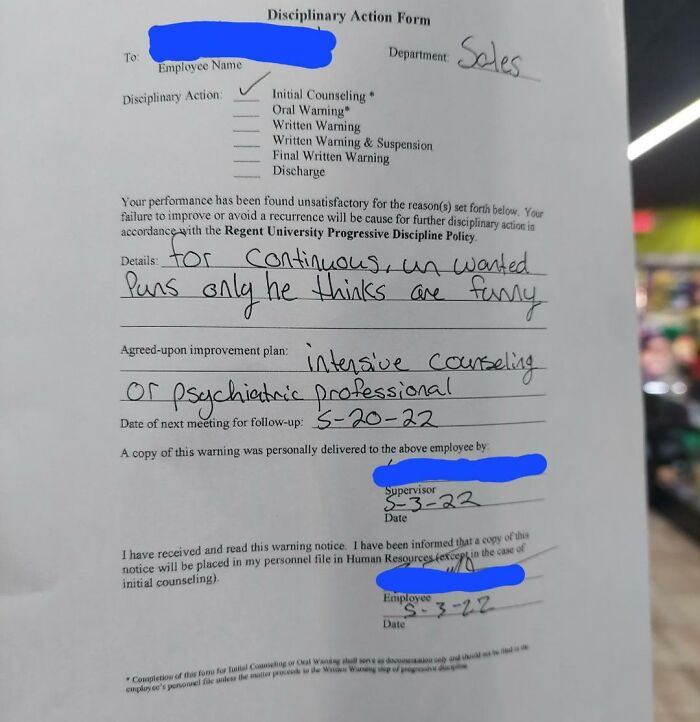 I Got Written Up Today