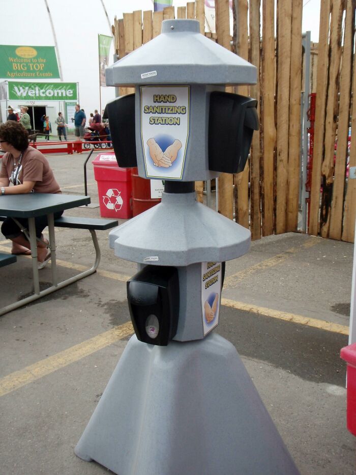 Hand Sanitizer Station, Calgary, Canada. Photo By Sergei S. Scurfield