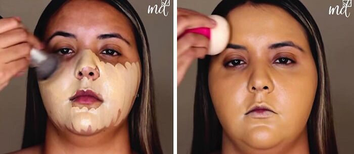 Holy... Way Too Much Foundation That Definitely Isnt Her Color!!!