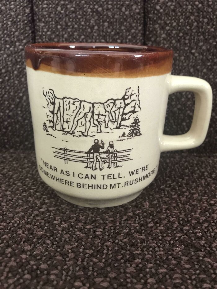 Vintage Thrift Store Mug, Featuring Butts