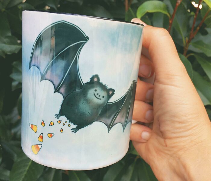 A Cute Fat Bat Pooping Candy Corn