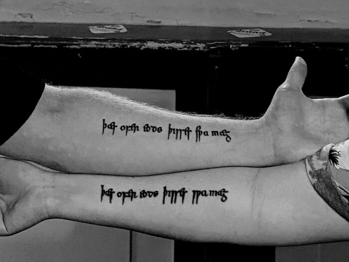 Friend Visiting From Overseas And A Bartender In Town Have The Same Tattoo