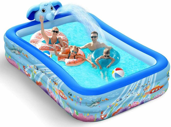 7ft Pool Holds An Entire Family. (Legs Not Included)
