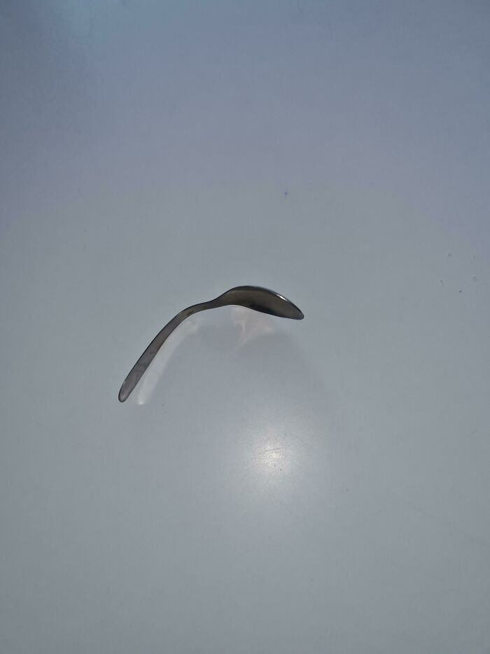 Super Thin Spoon That Turns To Spaghetti When Hot