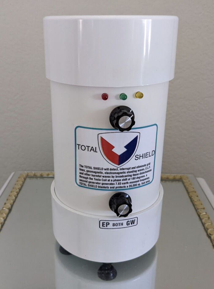 My Mother Had This Thing In Her House Blinking Red And Yellow. She Says It Protects Against 5g. Is This Thing Real?