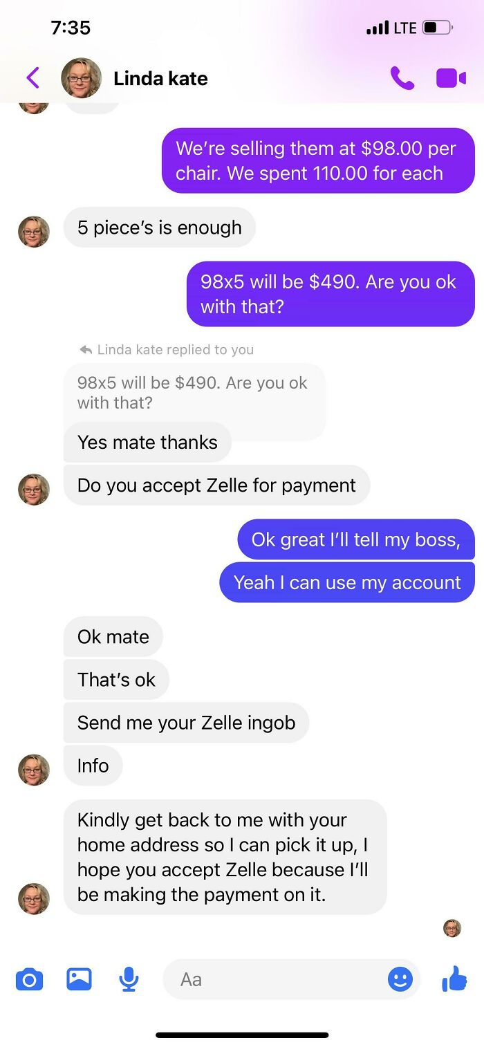 Posted On Facebook Market Place, This Lady Seems Suspicious