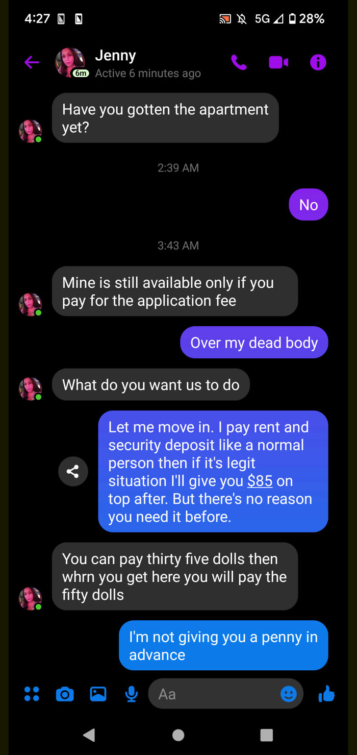 Private Landlord Insists On Application Fee