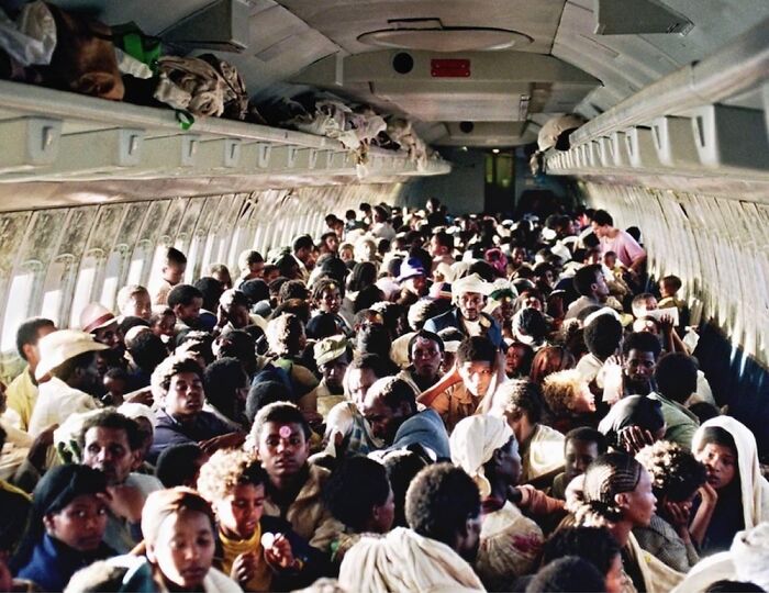May 24, 1991. The Record For The Most Passengers On An Airplane Is Set When 1086 Ethiopian Jews Are Evacuated On A Boeing 747 To Jerusalem. The Plane Landed With 1088 Passengers As Two Babies Were Born During The Flight