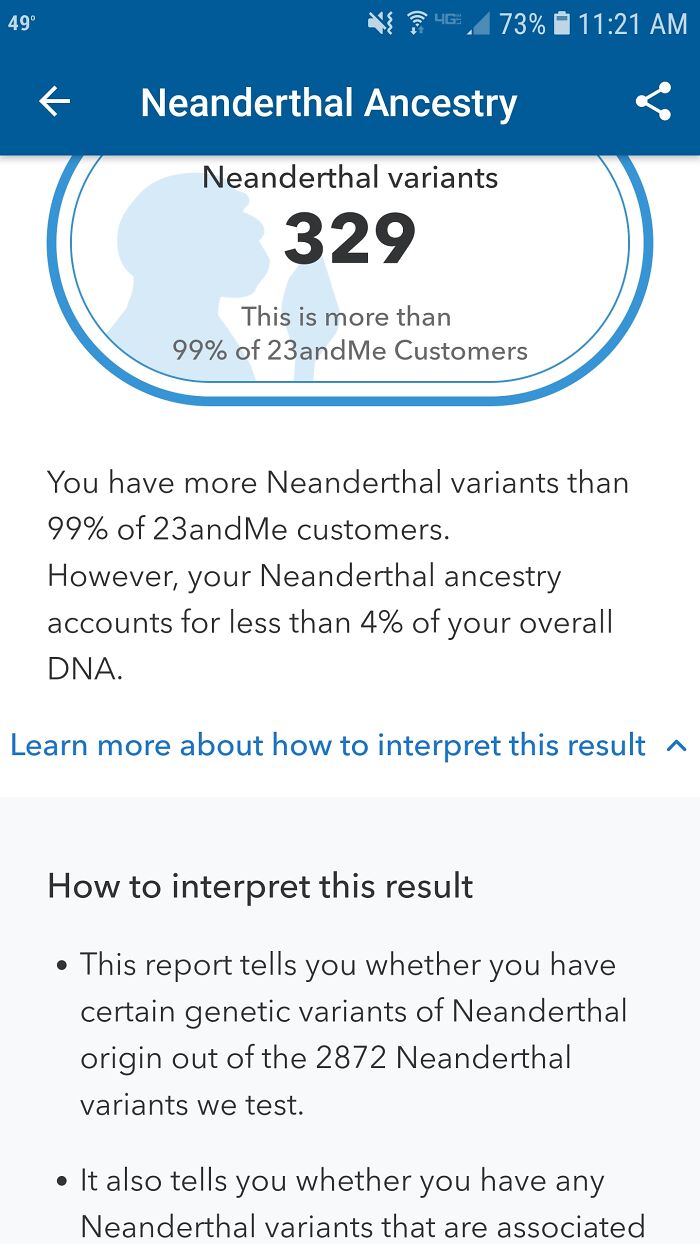 Am I The #1 Neanderthal?