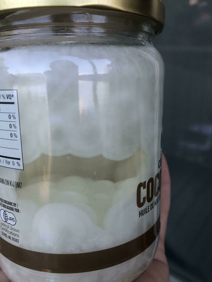 My Coconut Oil Melted During The Heat Wave, And Then Reconstituted Into These Spheres