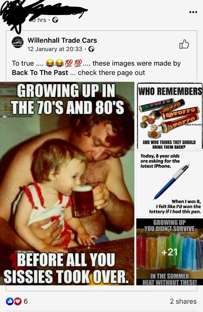 If You Grew Up In The 70’s And 80s Then You Are The Sissy Who’s Taking Over Tho ????