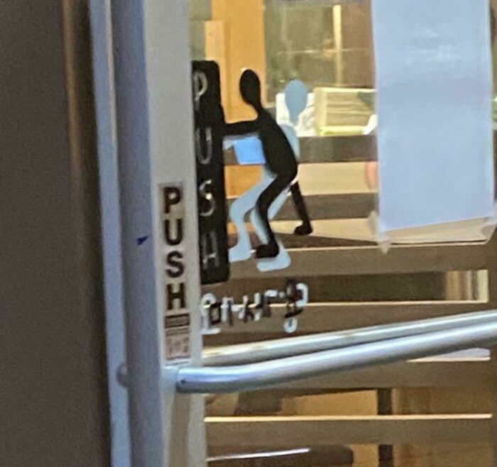 The Push/Pull Sign At This Sushi Restaurant