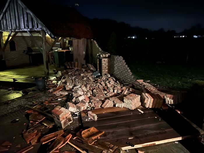 We Had A Storm That Lasted 6 Days. On The Last Hour Of The Last Day, It Destroyed Our Wall