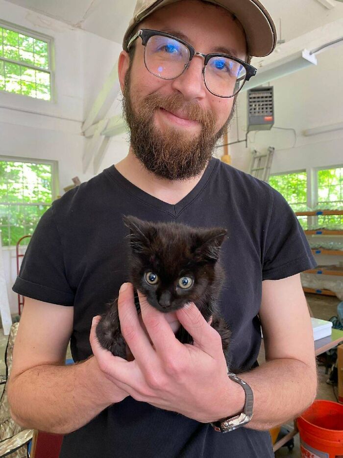 Found This Stray Kitten With A Broken Leg At Work A Couple Months Ago. Got To Visit Her In The Shelter Today And Will Be Adopting Her After She Gets Spayed Next Week!