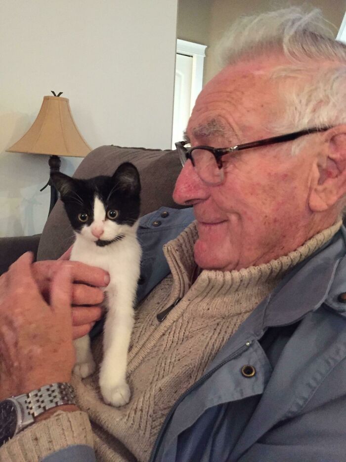 My Grandpa Met Tucker For The First Time Today