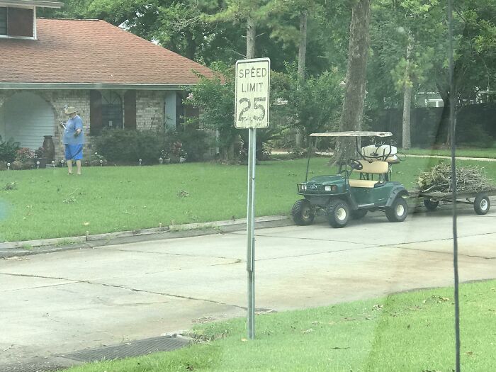 After Bad Storms, This Retired Old Man Goes Around Our Neighborhood And Cleans The Debris Out Of Yards And Catch Basins