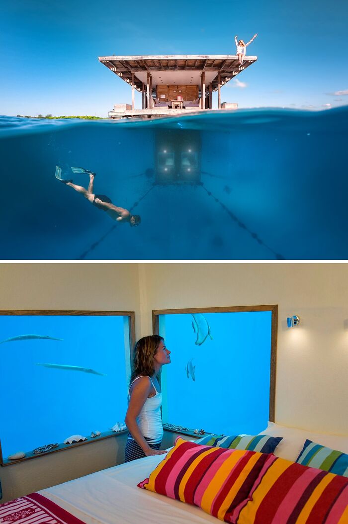 Pictures of Floating hotel and inside in Zanzibar
