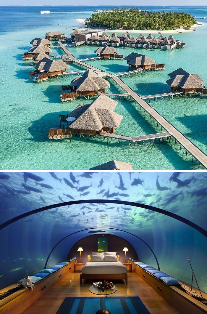 Pictures of the Muraka Conrad Rangali Island and inside in Maldives
