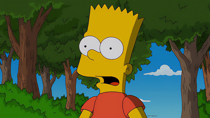 Bart Simpson looks surprised