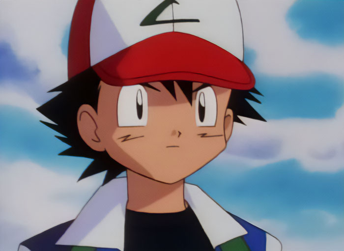 Pokemon character Ash Ketchum standing still