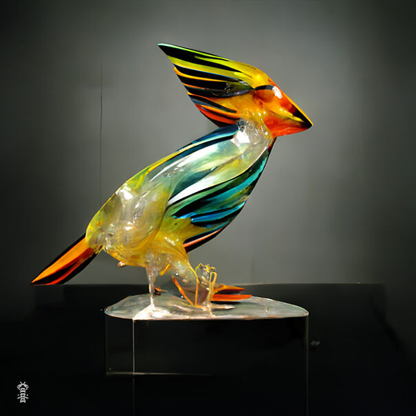 20 Ai-Made Glass Sculptures Of Birds That Look Like Real!