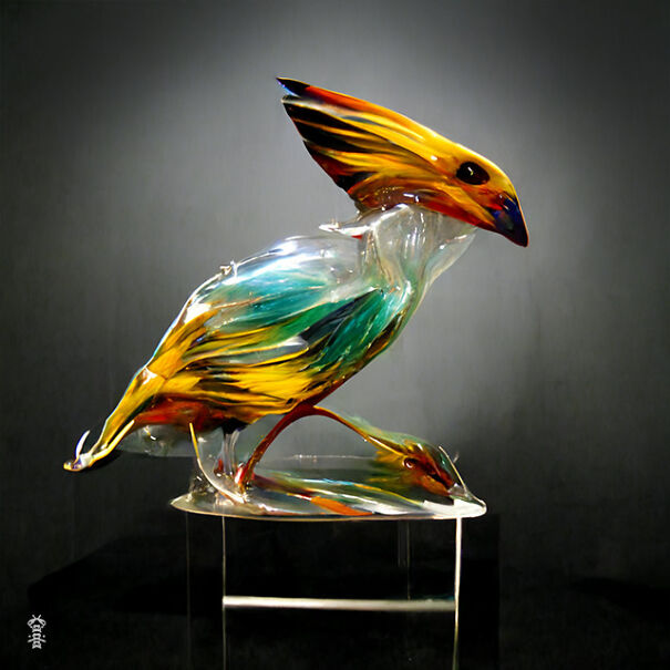 20 Ai-Made Glass Sculptures Of Birds That Look Like Real!