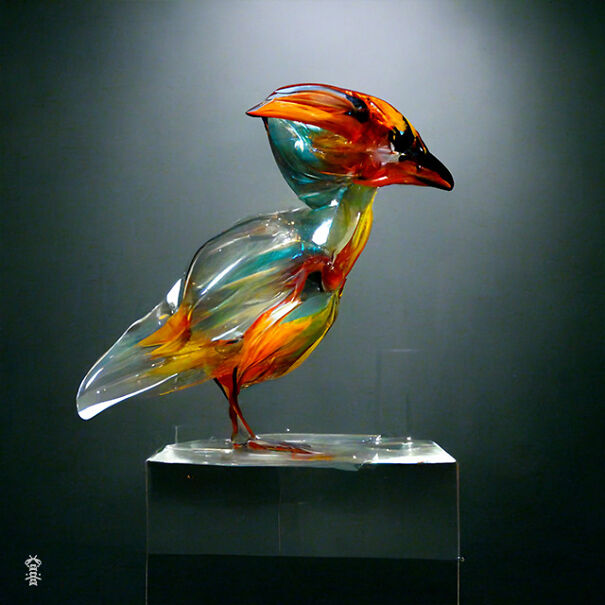 20 Ai-Made Glass Sculptures Of Birds That Look Like Real!