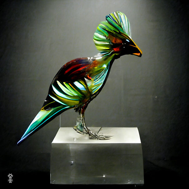 20 Ai-Made Glass Sculptures Of Birds That Look Like Real!