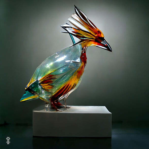 20 Ai-Made Glass Sculptures Of Birds That Look Like Real!