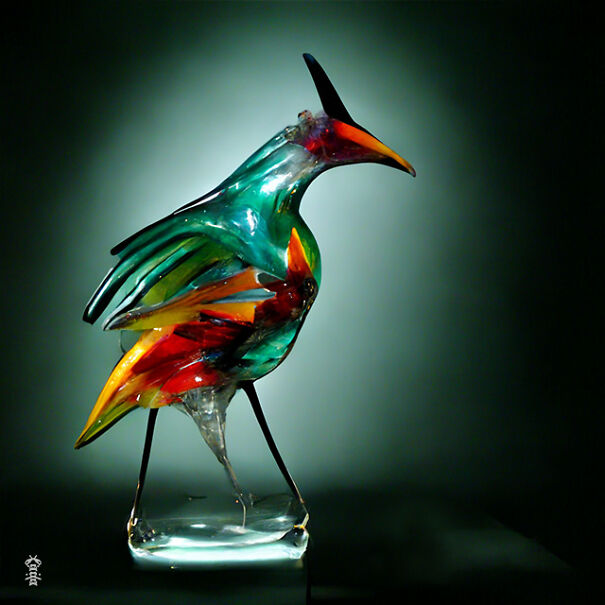 20 Ai-Made Glass Sculptures Of Birds That Look Like Real!