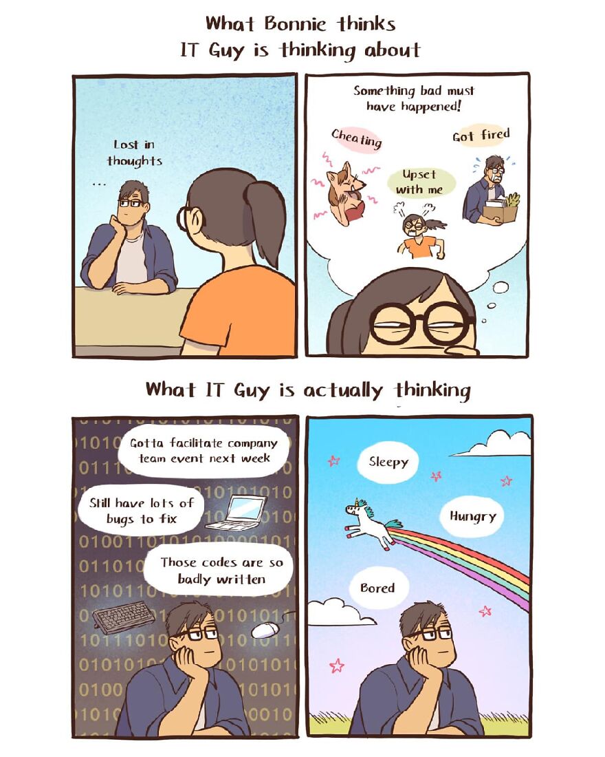 Artist Draws Her Everyday Life With An It Guy In New Amusing Comics