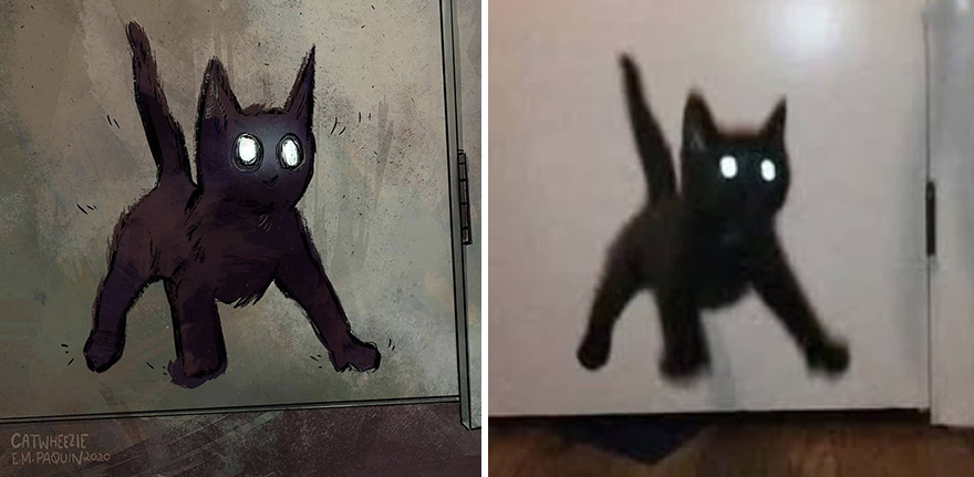 Artist Takes Cat Memes To A Whole New Level By Making Amazing Art With Them