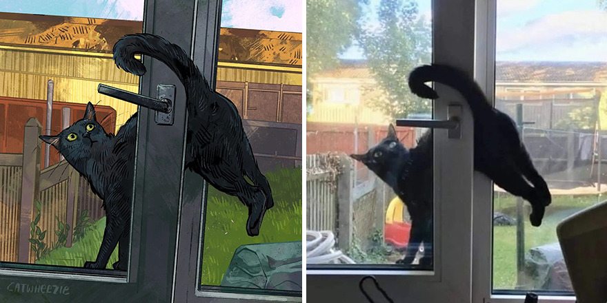Artist Takes Cat Memes To A Whole New Level By Making Amazing Art With Them