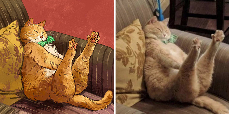 Artist Takes Cat Memes To A Whole New Level By Making Amazing Art With Them
