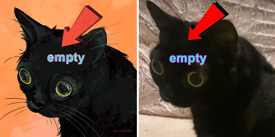 Artist Takes Cat Memes To A Whole New Level By Making Amazing Art With Them