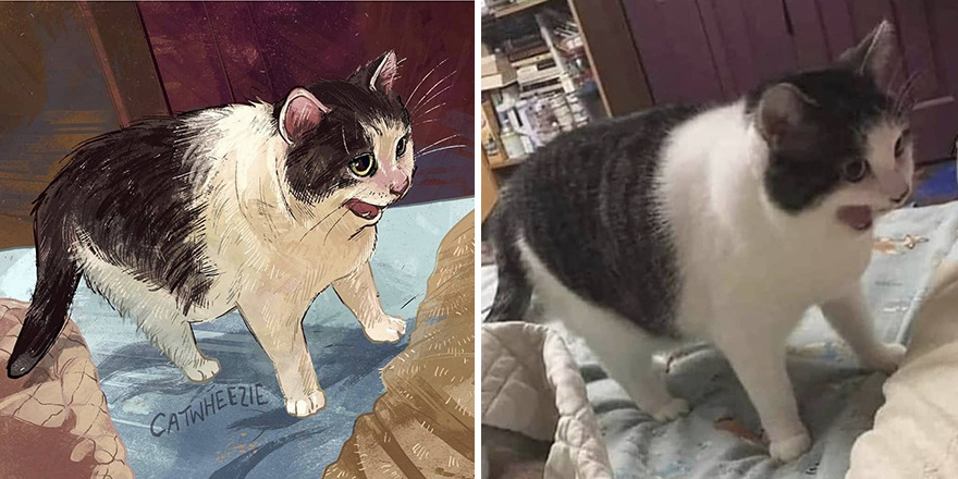 Artist Takes Cat Memes To A Whole New Level By Making Amazing Art With Them