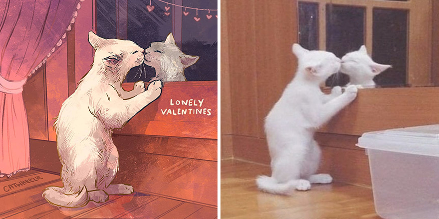 Artist Takes Cat Memes To A Whole New Level By Making Amazing Art With Them