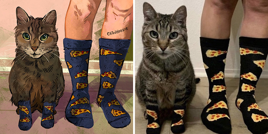 Artist Takes Cat Memes To A Whole New Level By Making Amazing Art With Them