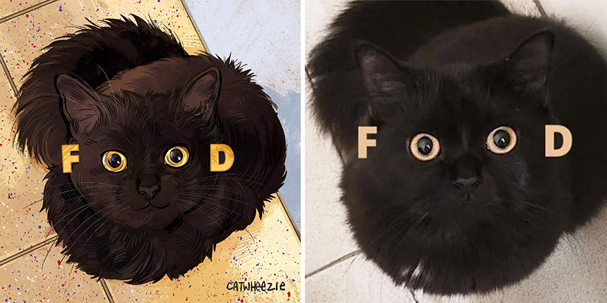 Artist Takes Cat Memes To A Whole New Level By Making Amazing Art With Them
