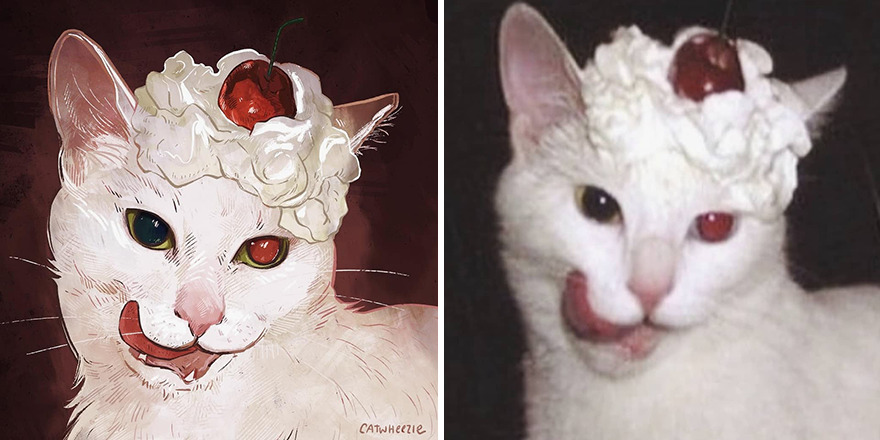 Artist Takes Cat Memes To A Whole New Level By Making Amazing Art With Them