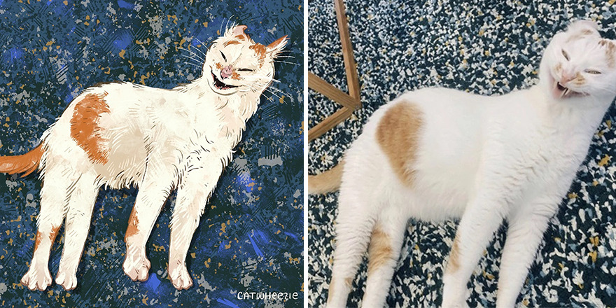 Artist Takes Cat Memes To A Whole New Level By Making Amazing Art With Them