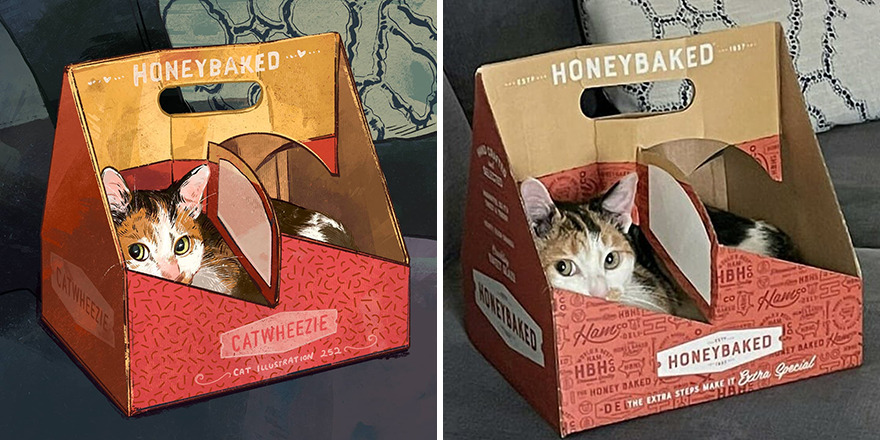 Artist Takes Cat Memes To A Whole New Level By Making Amazing Art With Them