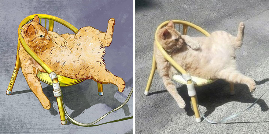 Artist Takes Cat Memes To A Whole New Level By Making Amazing Art With Them