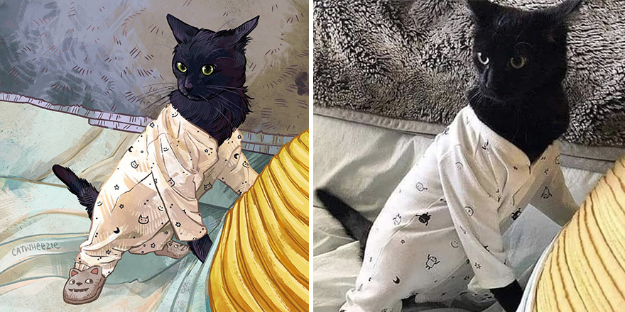 Artist Takes Cat Memes To A Whole New Level By Making Amazing Art With Them