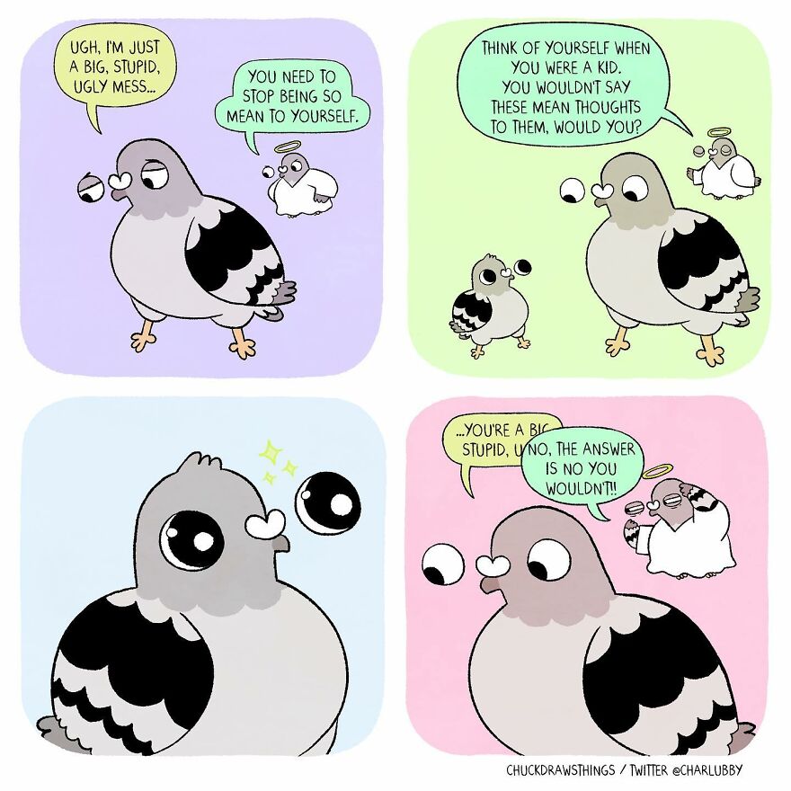 Artist Who Lives With Anxiety And Depression Creates A Pigeon As The Narrator Of His Comics That Will Bring A Smile To His Face (Interview With Artist)