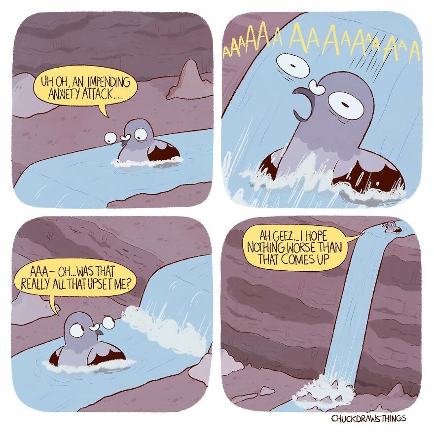 Artist Who Lives With Anxiety And Depression Creates A Pigeon As The Narrator Of His Comics That Will Bring A Smile To His Face (Interview With Artist)