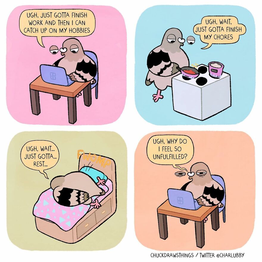 Artist Who Lives With Anxiety And Depression Creates A Pigeon As The Narrator Of His Comics That Will Bring A Smile To His Face (Interview With Artist)